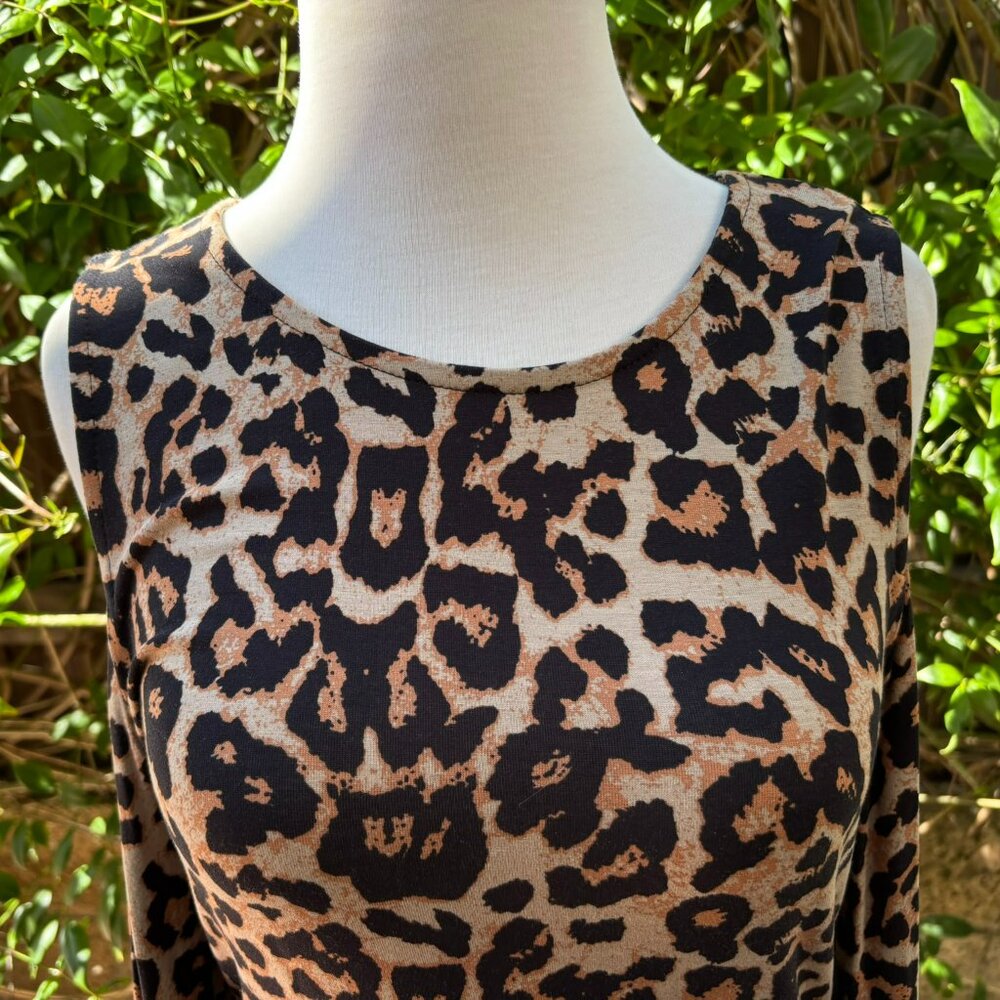 NWOT Venus Leopard Print Cold Shoulder Bodycon Dress M - Picture 8 of 11